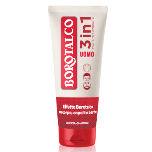 Гель для душу Borotalco MEN 3 in 1 Amber для обличчя, тіла та волосся 200 мл